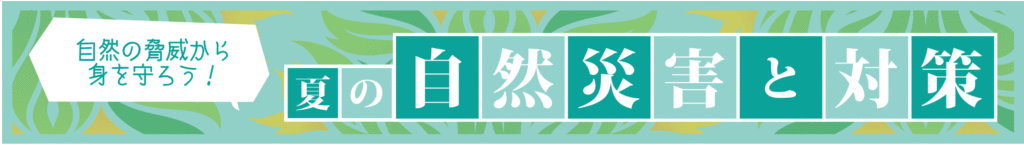 自然の脅威から身を守ろう！夏の自然災害と対策