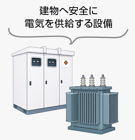 建物へ安全に電気を供給する設備